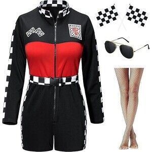 Racing Sport Driver Costume XL, Super Car Grid Girl Lady's Race Costume NEW